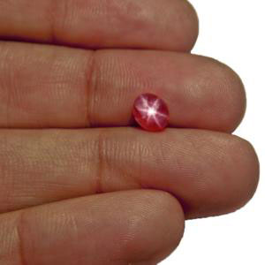 1.77-Carat Carat Intense Pinkish Red Star Ruby (Unheated) - Click Image to Close