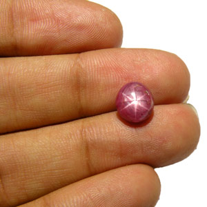 4.65-Carat Pinkish Red Burmese Star Ruby with Sharp 6-Ray Star - Click Image to Close