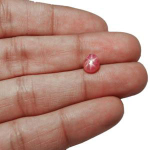 3.14-Carat Orangish Pink Burmese Star Ruby (Natural & Unheated) - Click Image to Close