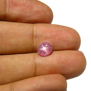 1.97-Carat Intense Pink Burmese 6-Ray Star Ruby - Click Image to Close