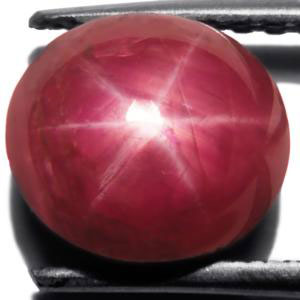 5.34-Carat Beautiful Pinkish Red Star Ruby from John Saul Mines - Click Image to Close