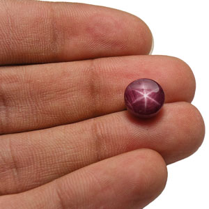 7.63-Carat Natural 6-Ray Star Ruby from Mysore (India) - Click Image to Close