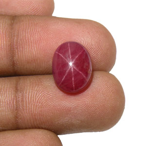 7.45-Carat Amazing Magenta Red Oval Star Ruby from Vietnam - Click Image to Close
