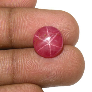 6.06-Carat Round Pinkish Red Vietnamese Star Ruby - Click Image to Close