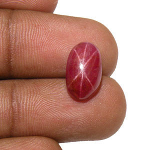 5.47-Carat Majestic Unheated Pinkish Red Star Ruby from Burma - Click Image to Close