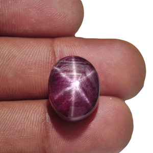 24.32-Carat AIGS-Certified Unheated Pinkish Purple Star Ruby - Click Image to Close