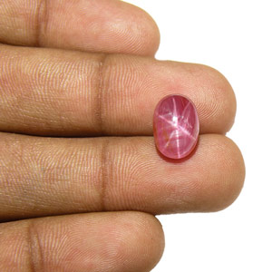 6.44-Carat Superb Orangish Red Star Ruby from Burma (Unheated) - Click Image to Close