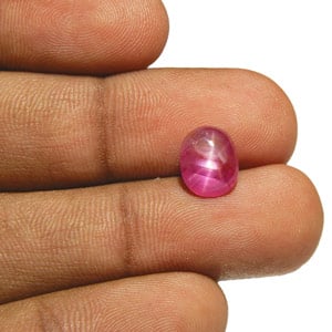 2.75-Carat Deep Pink Star Ruby from Burma (Unheated) - Click Image to Close