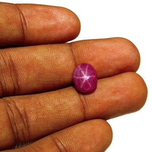 5.90-Carat Pinkish Purple Star Ruby from Vietnam - Click Image to Close