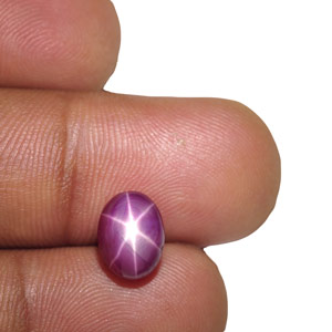 4.62-Carat Lovely Purple Red Star Ruby from Sri Lanka - Click Image to Close