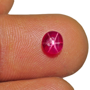 0.92-Carat Intense Magenta Red Vietnamese Star Ruby - Click Image to Close