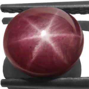 5.72-Carat Purplish Red Star Ruby with a Sharp 6-Ray Star - Click Image to Close