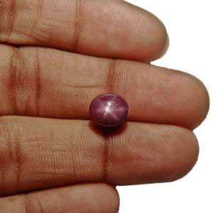 5.72-Carat Purplish Red Star Ruby with a Sharp 6-Ray Star - Click Image to Close