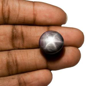 29.94-Carat Large Round 6-Ray Grey Star Sapphire - Click Image to Close