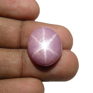 18.58-Carat Vietnamese Pink Star Sapphire with Razor-Sharp Star - Click Image to Close