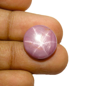 13.38-Carat Light Purple 6-Ray Star Sapphire from Vietnam - Click Image to Close