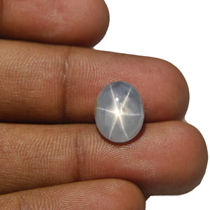 7.82-Carat Greyish White Star Sapphire from Burma (AIGS) - Click Image to Close