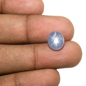 5.16-Carat Pleasing Sky Blue Star Sapphire from Burma - Click Image to Close
