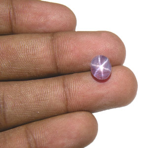 3.18-Carat Pinkish Purple 6-Ray Star Sapphire from Sri Lanka - Click Image to Close