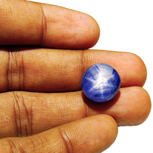 19.52-Carat Dark Blue 6-Ray Star Sapphire from Mogok, Burma - Click Image to Close