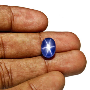 7.95-Carat Attractive Cornflower Blue Star Sapphire from Burma - Click Image to Close