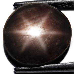 6.07-Carat Splendid African Black Star Sapphire - Click Image to Close