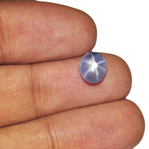 3.89-Carat Transparent Aqua Blue Star Sapphire from Ceylon - Click Image to Close