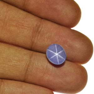 7.36-Carat Intense Violetish Blue Sri Lankan Star Sapphire - Click Image to Close