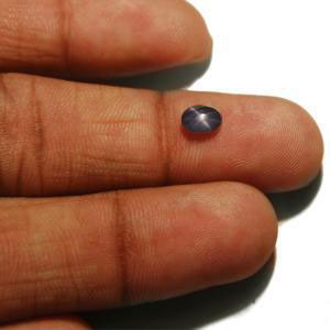 0.75-Carat Dark Blue Burma Star Sapphire - Click Image to Close