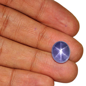 13.52-Carat Transparent Deep Blue Star Sapphire from Sri Lanka - Click Image to Close