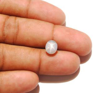 3.35-Carat Super Sharp 6-Ray White Star Sapphire - Click Image to Close