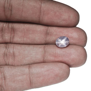 5.12-Carat White Star Sapphire from Ceylon (Non-Treated) - Click Image to Close