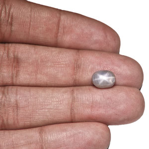 4.80-Carat Yellowish White Star Sapphire (Natural & Non-Treated) - Click Image to Close