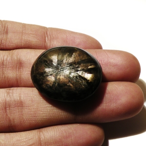 85.81-Carat Large Black Trapiche Sapphire from Sierra Leone - Click Image to Close