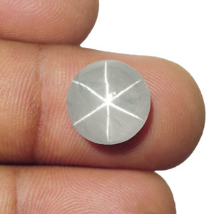 9.26-Carat 11mm Round Star Sapphire from Sri Lanka (Sharp Star) - Click Image to Close