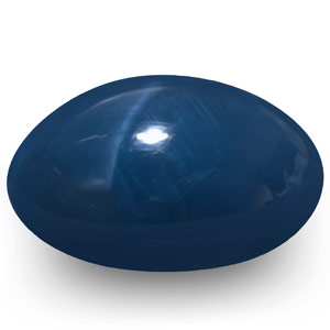 9.35-Carat Dark Blue Star Sapphire with Sharp 6-Ray Star (IGI) - Click Image to Close