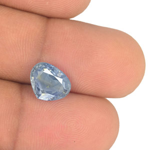 3.32-Carat Rare Unheated Heart-Shaped Blue Sapphire from Kashmir - Click Image to Close