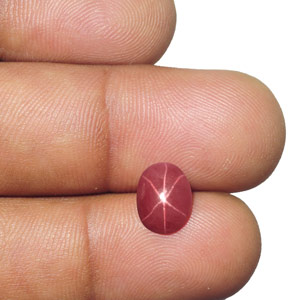 2.71-Carat Pinkish Red Vietnam Star Ruby with Super Sharp Star - Click Image to Close