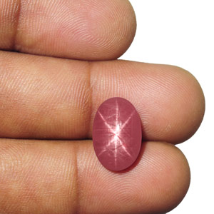 9.85-Carat Pinkish Red Star Ruby from Vietnam (Sharp 6-Ray Star) - Click Image to Close