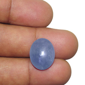 17.03-Carat Unheated Intense Blue Cabochon-Cut Burmese Sapphire - Click Image to Close