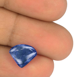 4.39-Carat Cabochon-Cut Lively Intense Blue Tanzanite (GRS) - Click Image to Close