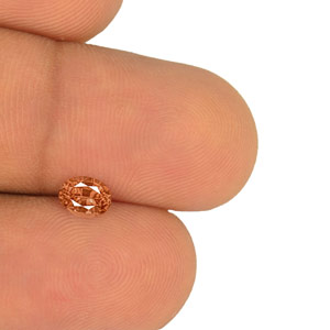 0.49-Carat VVS Deep Pinkish Orange Padparadscha Sapphire (GRS) - Click Image to Close