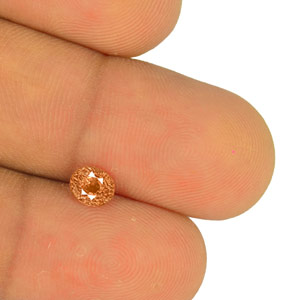 0.79-Carat Eye-Clean Fiery Pinkish Orange Padparadscha (GRS) - Click Image to Close