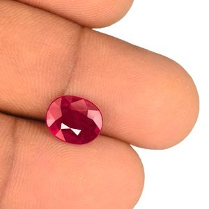 3.50-Carat Unheated Eye-Clean Velvety Pinkish Red Ruby (GRS) - Click Image to Close