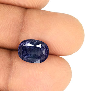 5.59-Carat IGI-Certified Violetish Blue Sapphire from Kashmir - Click Image to Close