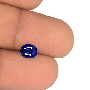 1.00-Carat GRS-Certified Unheated Vivid Royal Blue Sapphire - Click Image to Close