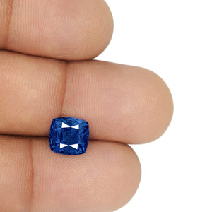 3.85-Carat Unheated Cushion-Cut Cornflower Blue Sapphire (GRS) - Click Image to Close