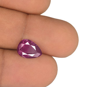 2.62-Carat IGI-Certified Unheated Pear-Shaped Pakistan Sapphire - Click Image to Close