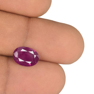 2.82-Carat Unheated Deep Purplish Red Ruby from Pakistan (IGI) - Click Image to Close