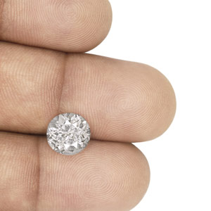 3.50-Carat 8.50mm Round VS-Clarity Colorless Sapphire (Unheated) - Click Image to Close